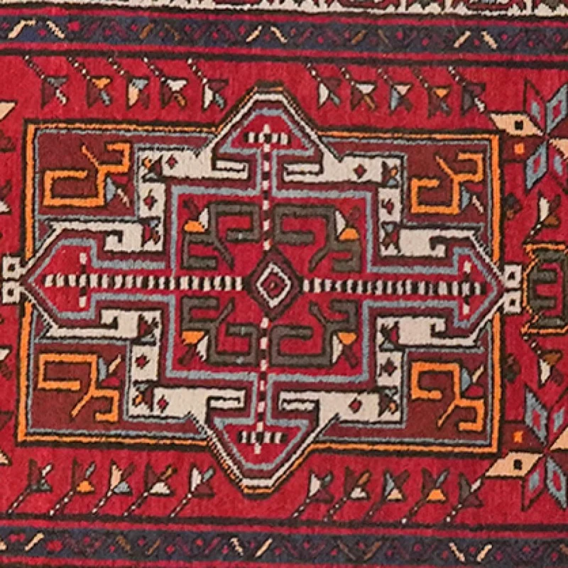 Lambaran · Handgeknüpft – Rot, 390x97 cm