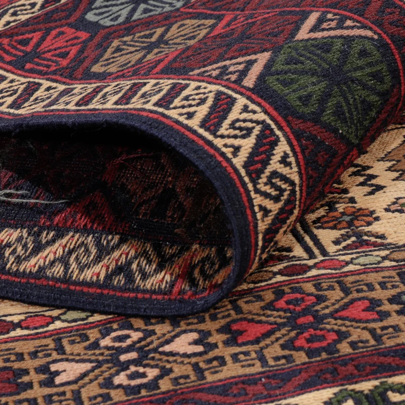 Kelim Afghan Teppich 129x200cm - mehrfarbig