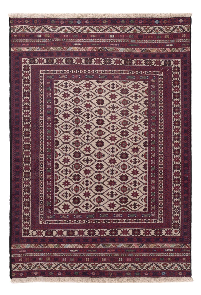 Kelim Afghan Teppich 127x189cm - mehrfarbig