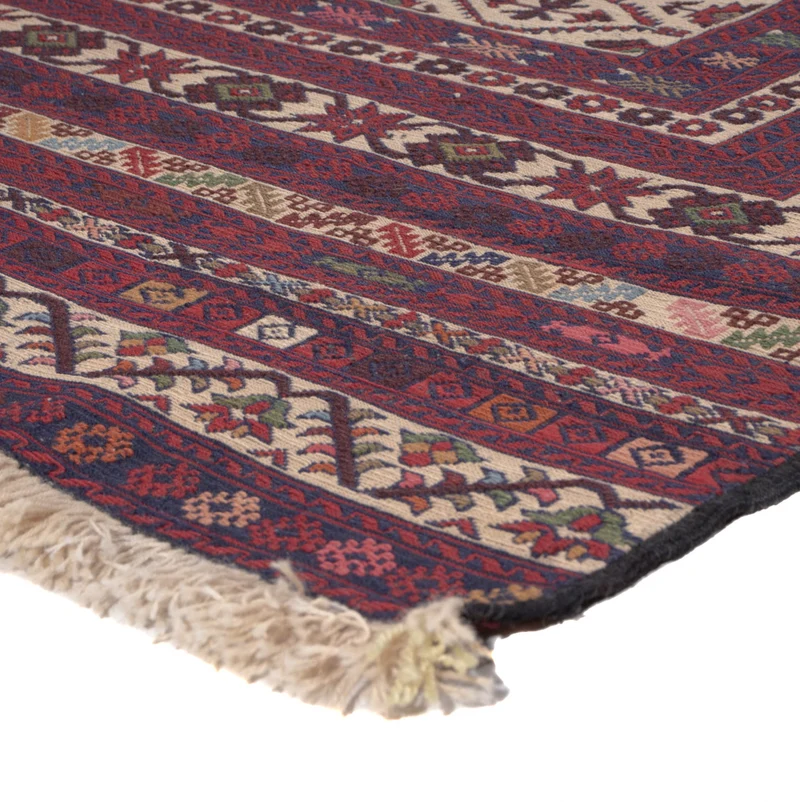 Kelim Afghan Teppich 127x189cm - mehrfarbig