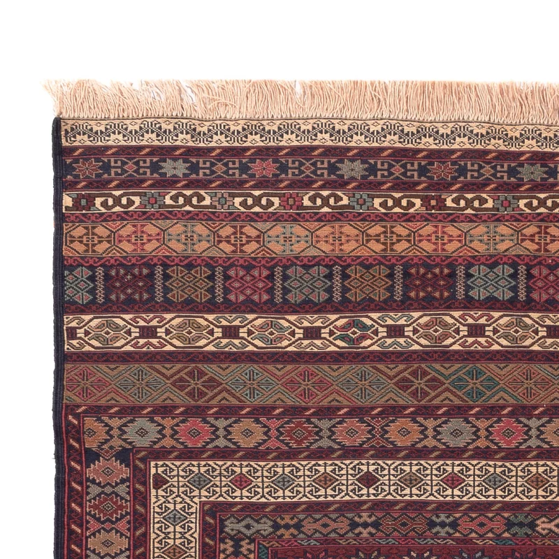 Kelim Afghan Teppich 127x195cm - mehrfarbig