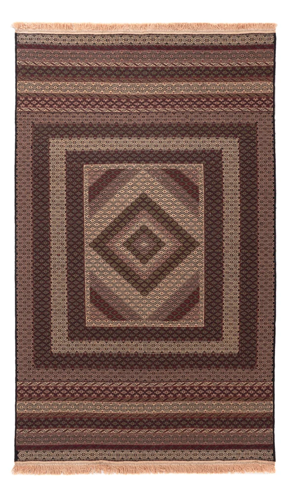 Kelim Afghan Teppich 120x197cm - mehrfarbig