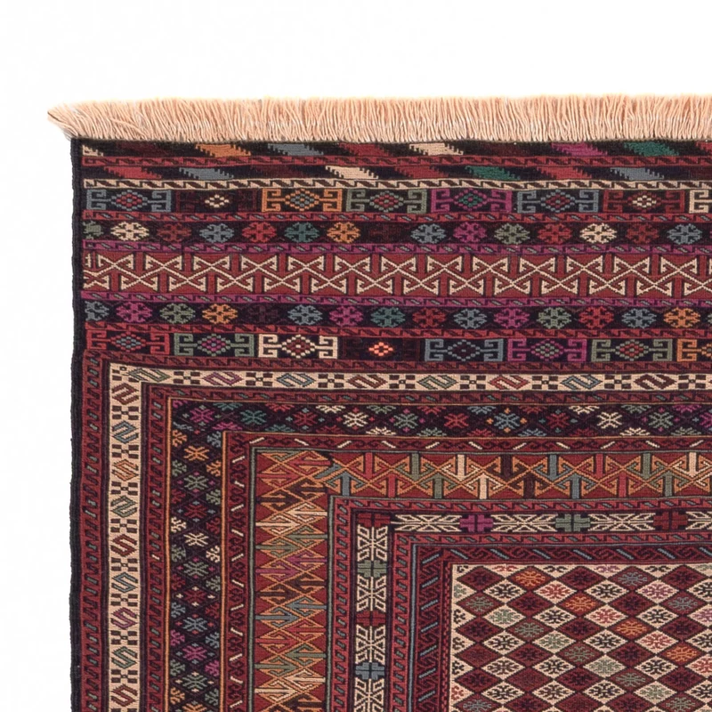 Kelim Afghan Teppich 120x186cm - mehrfarbig