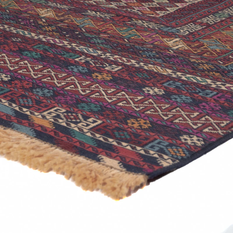 Kelim Afghan Teppich 120x186cm - mehrfarbig