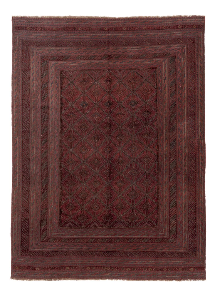 Kelim Afghan Teppich 205x276cm - mehrfarbig