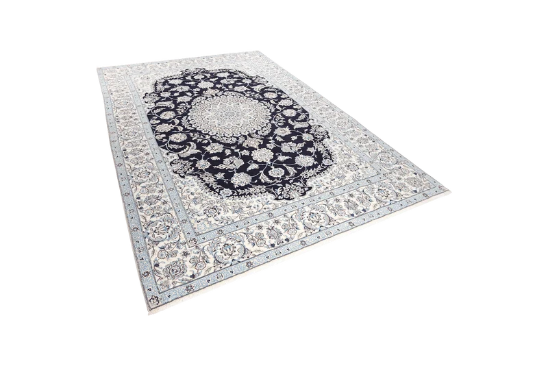 Nain 9La · Handgeknüpft – Blau, 311x210 cm