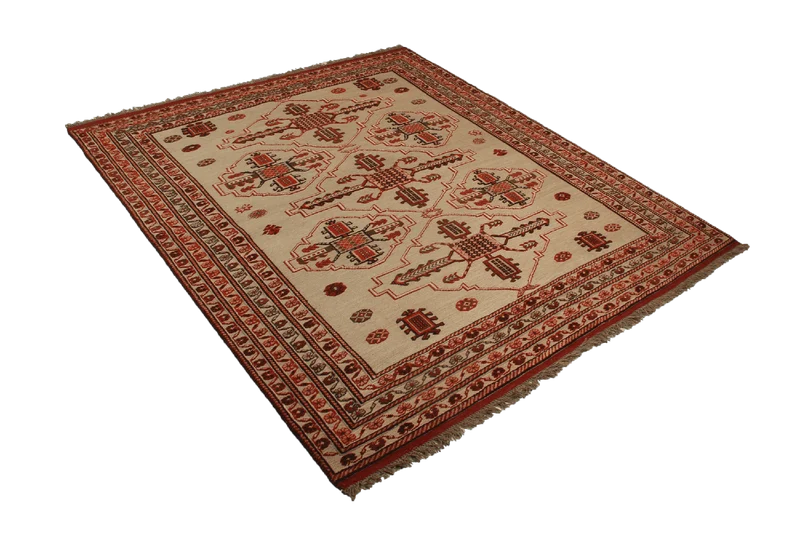 Kelim Belutch · Handgewebt – Beige, 204x177 cm