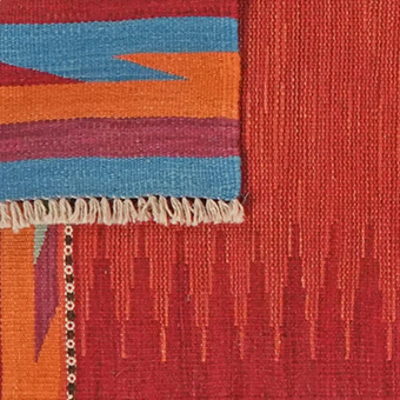 Kelim Gashgai · Handgewebt – Bunt, 200x68 cm