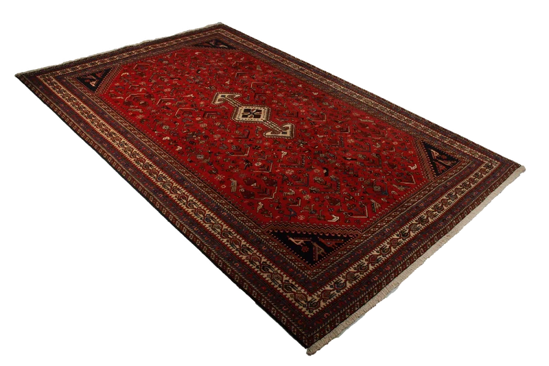 Nasrabad · Handgeknüpft – Rot, 302x196 cm