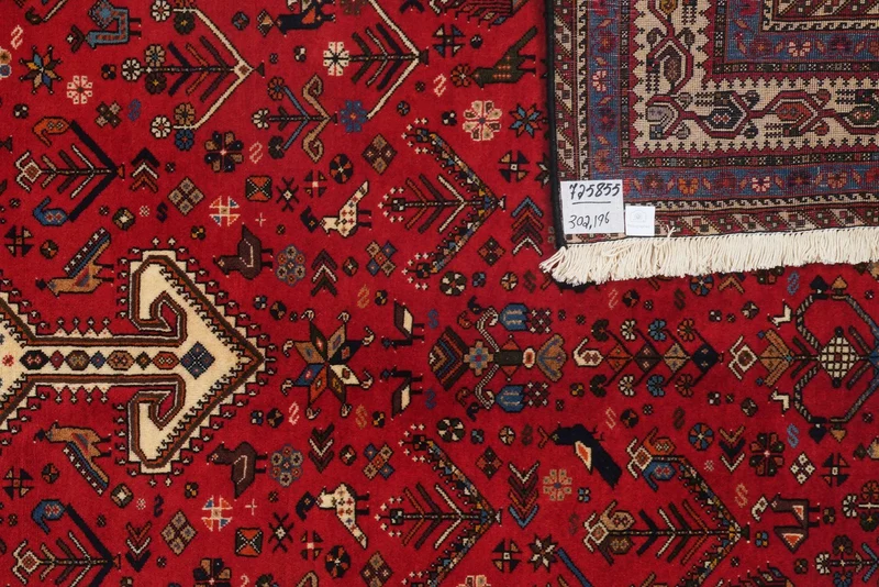 Nasrabad · Handgeknüpft – Rot, 302x196 cm