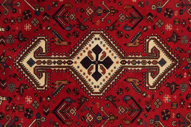 Nasrabad · Handgeknüpft – Rot, 302x196 cm