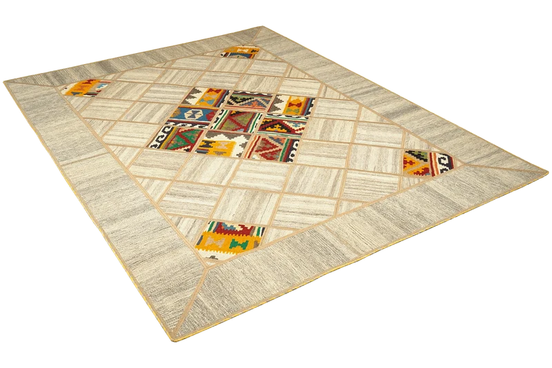 Kelim Tekkeh · Handgewebt – Beige, 200x150 cm