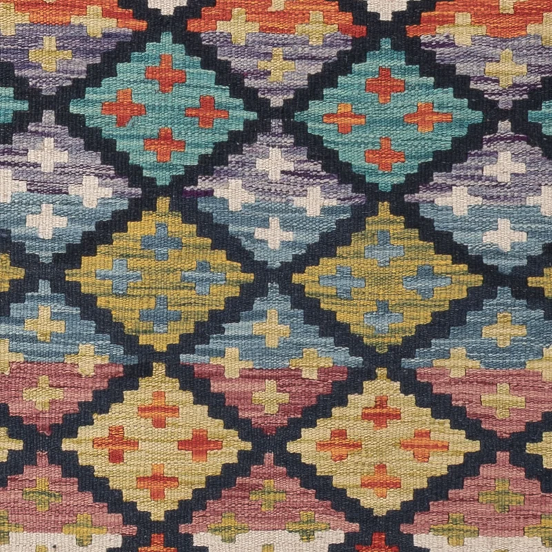 Kelim Maimene Teppich 84x196cm - mehrfarbig