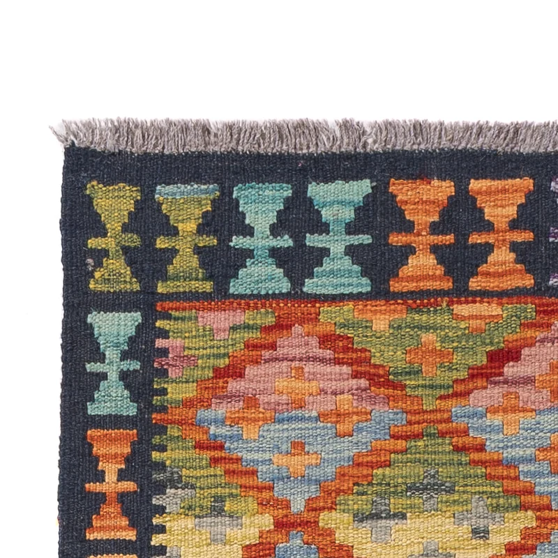 Kelim Maimene Teppich 80x204cm - mehrfarbig