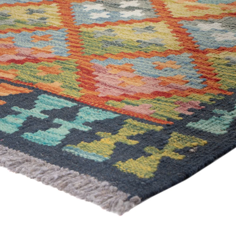 Kelim Maimene Teppich 80x204cm - mehrfarbig