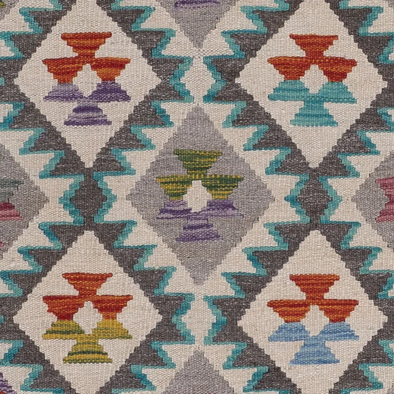 Kelim Maimene Teppich 79x209cm - mehrfarbig
