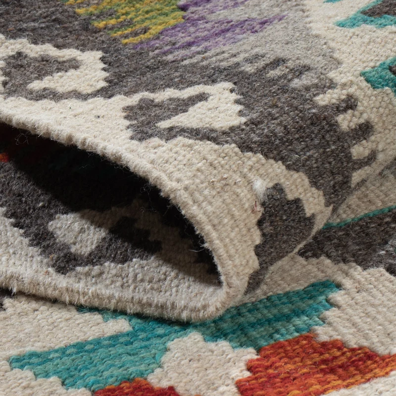 Kelim Maimene Teppich 79x209cm - mehrfarbig
