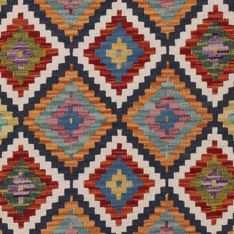 Kelim Maimene Teppich 84x197cm - mehrfarbig