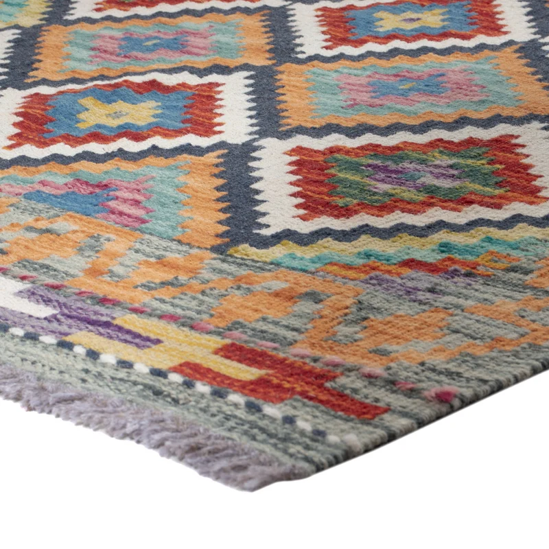 Kelim Maimene Teppich 84x197cm - mehrfarbig