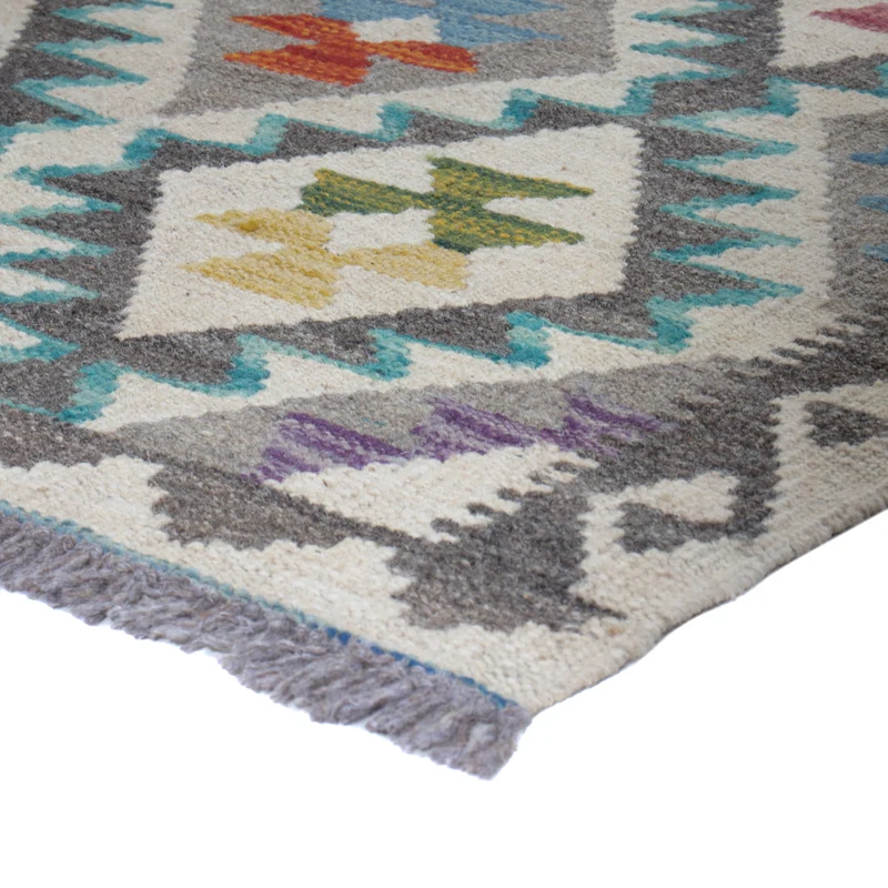 Kelim Maimene Teppich 80x206cm - mehrfarbig