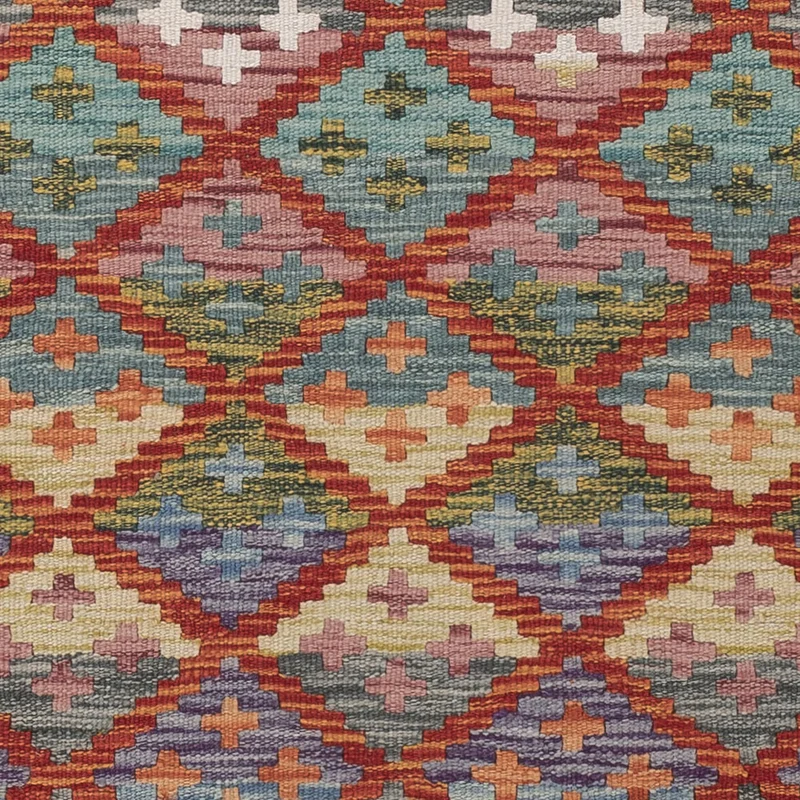Kelim Maimene Teppich 82x198cm - mehrfarbig