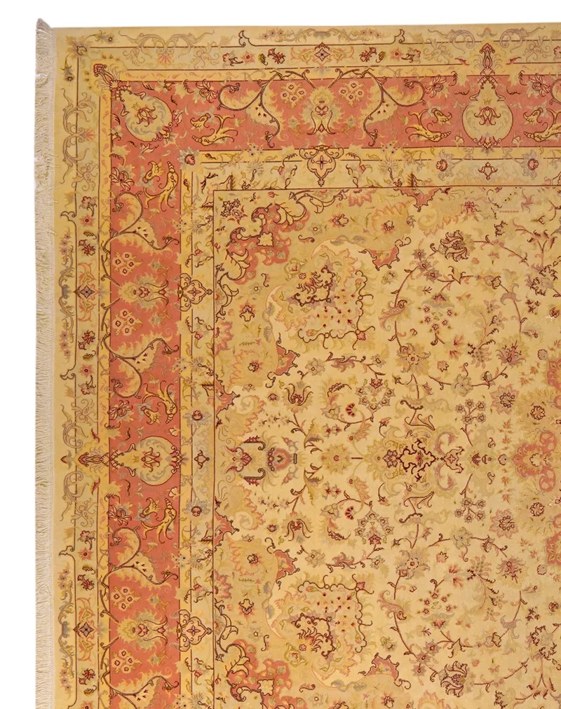 Tabriz 50 Raj · Handgeknüpft – Beige, 390x294 cm