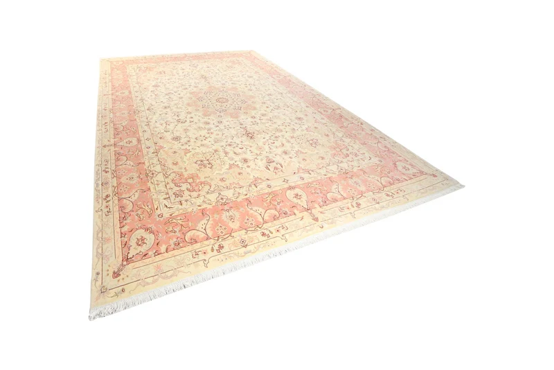 Tabriz 50 Raj · Handgeknüpft – Beige, 390x294 cm