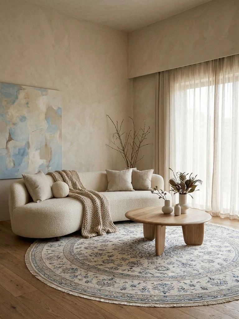 Nain · Handgeknüpft – Beige, 250x250 cm