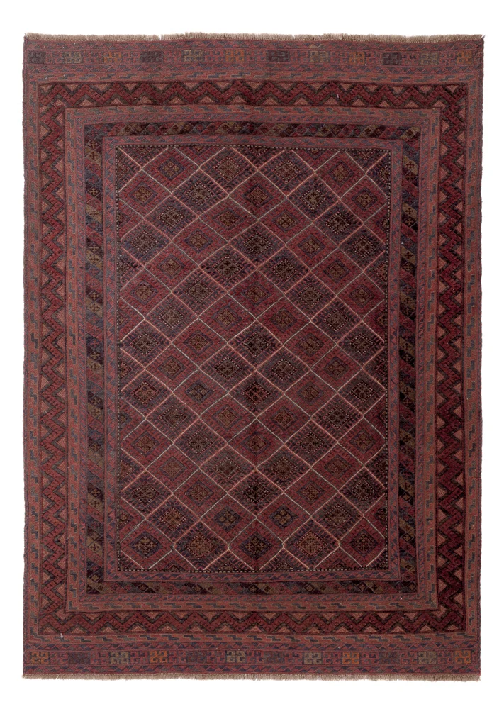 Kelim Afghan Teppich 198x272cm - mehrfarbig