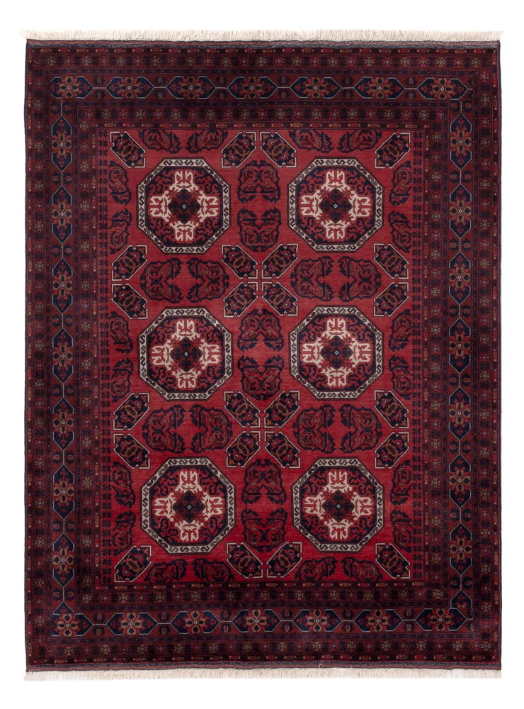 Afghan Teppich 151x198cm - Orientteppich - rot