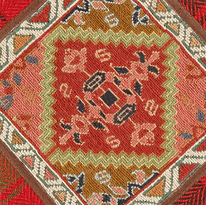 Kelim Pouf · Handgefertigt – Bunt, 47x47 cm