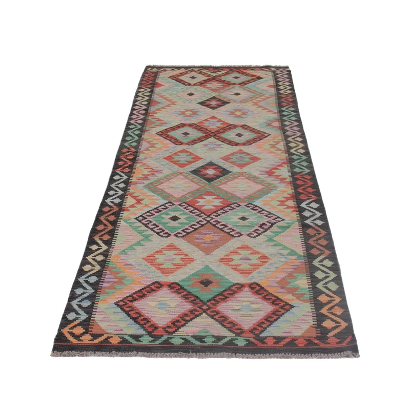 Kelim Maimene Teppich 87x305cm - mehrfarbig