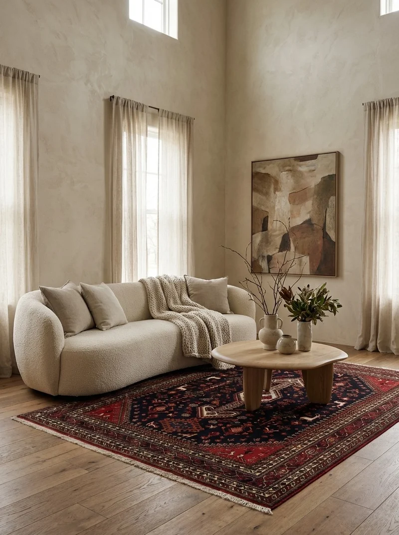 Nasrabad · Handgeknüpft – Blau, 203x140 cm