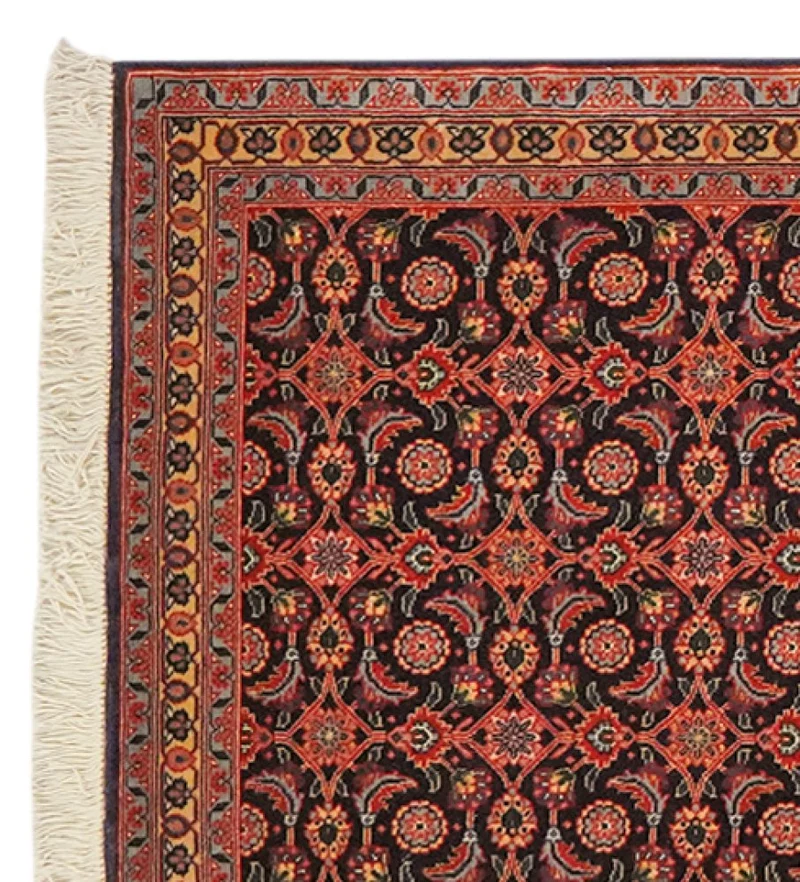 Tabriz 50 Raj · Handgeknüpft – Schwarz, 194x65 cm