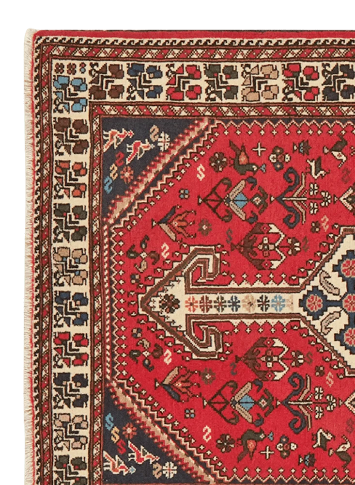Nasrabad · Handgeknüpft – Rot, 195x81 cm