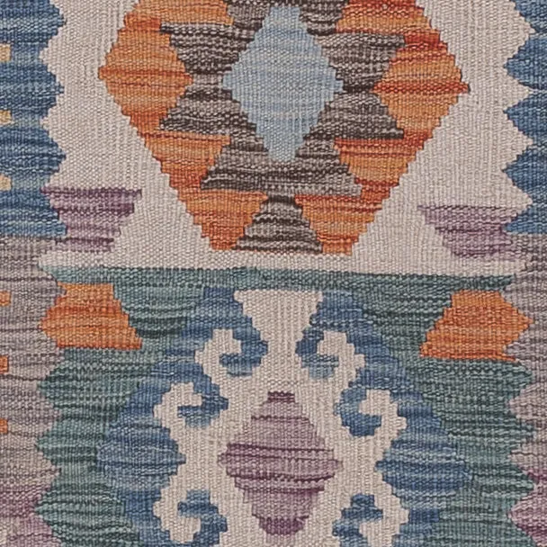 Kelim Maimene Teppich 80x200cm - mehrfarbig