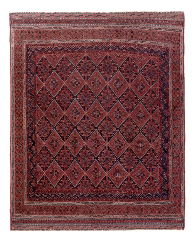 Kelim Afghan Teppich 132x172cm - mehrfarbig