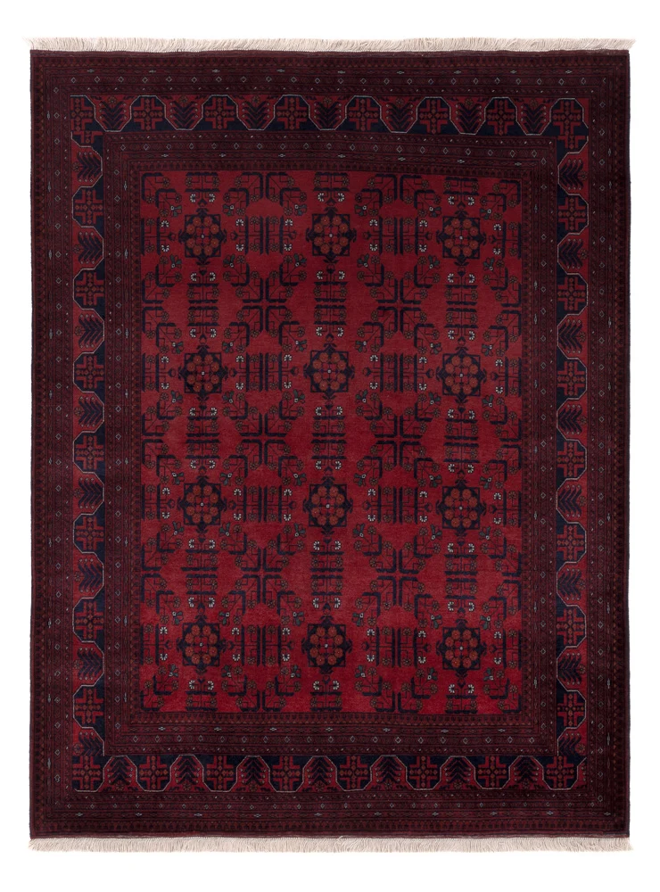 Afghan Teppich 150x198cm - Orientteppich - rot