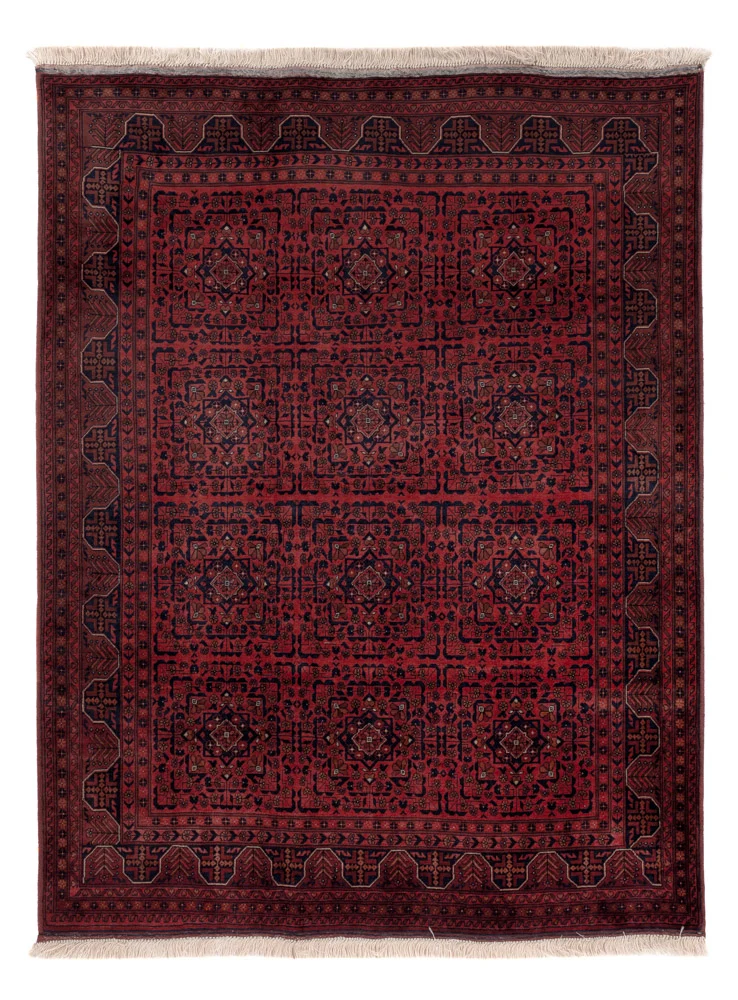 Afghan Teppich 147x193cm - Orientteppich - rot
