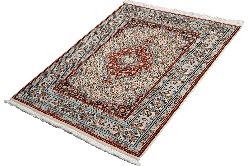 Moud Mahi · Handgeknüpft – Beige, 126x78 cm