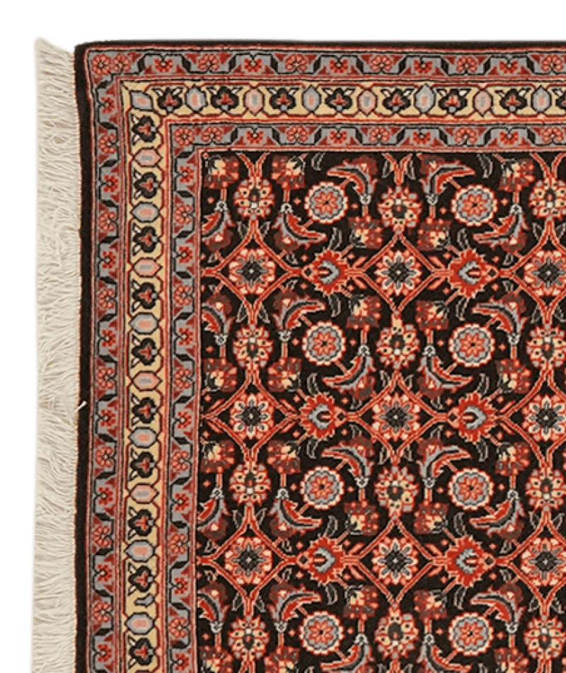 Tabriz 50 Raj · Handgeknüpft – Schwarz, 202x65 cm
