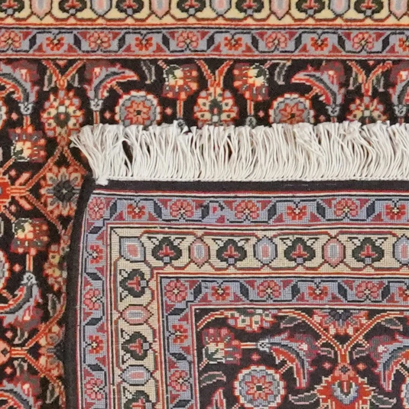 Tabriz 50 Raj · Handgeknüpft – Schwarz, 202x65 cm