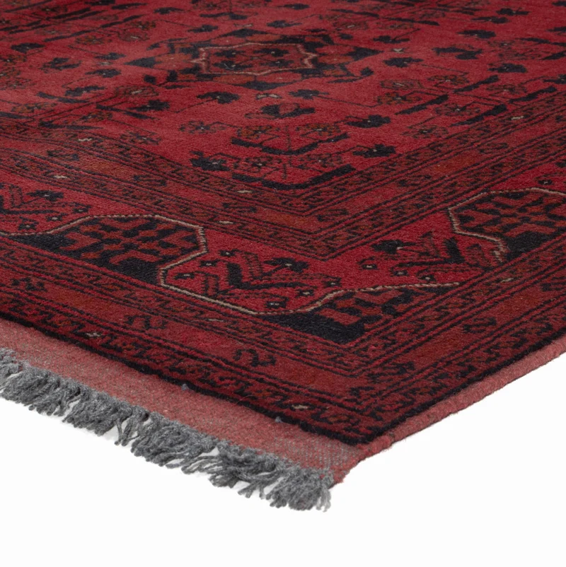 Afghan Teppich - Kunduz - 153 x 198 cm - rot