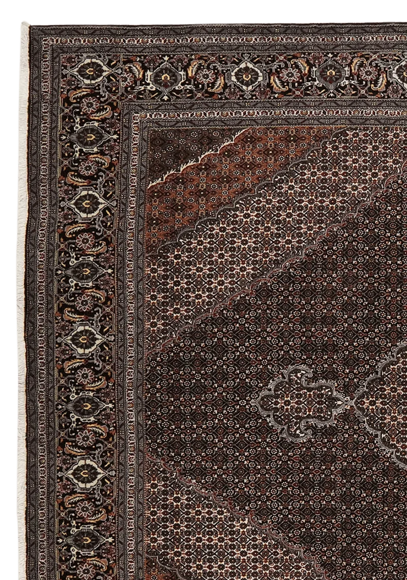Tabriz 40 Raj · Handgeknüpft – Schwarz, 350x250 cm