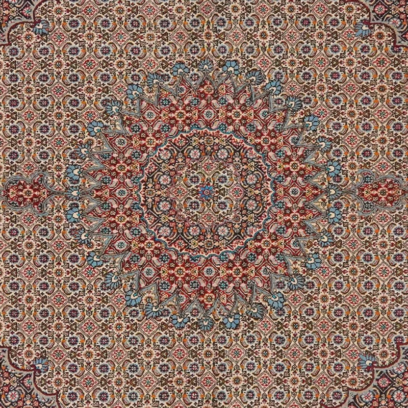 Moud Mahi · Handgeknüpft – Beige, 199x194 cm
