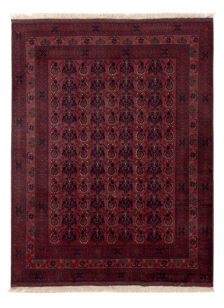 Afghan Teppich 148x194cm - Orientteppich - rot
