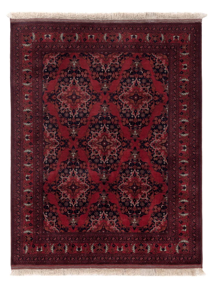 Afghan Teppich 146x196cm - Orientteppich - rot