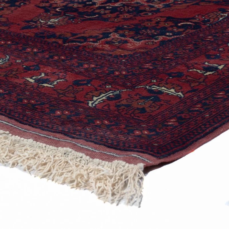 Afghan Teppich 146x196cm - Orientteppich - rot