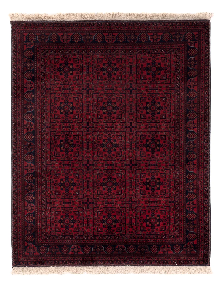 Afghan Teppich 146x187cm - Orientteppich - rot
