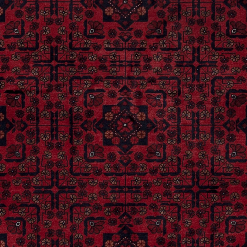 Afghan Teppich 146x187cm - Orientteppich - rot
